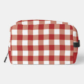 Paprika en White Gingham monogrammen Toilettasje (Achterkant)