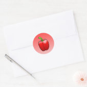 Paprika Klassieke Ronde Sticker (Envelop)