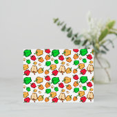 paprika met kerstkleuren voor kinderen folie feestdagen briefkaart (Staand Voorkant)