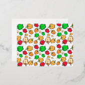 paprika met kerstkleuren voor kinderen folie feestdagen briefkaart (Voorkant / Achterkant)