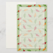 Paprika-patroon Briefpapier (Voorkant / Achterkant)