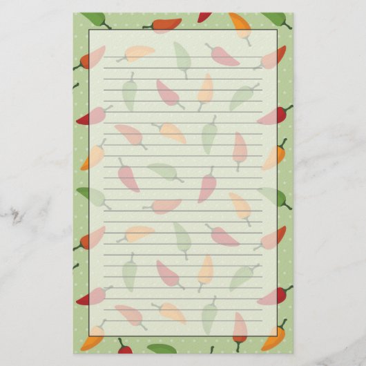 Paprika-patroon Briefpapier (Voorkant)