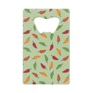 Paprika-patroon Creditkaart Flessenopener