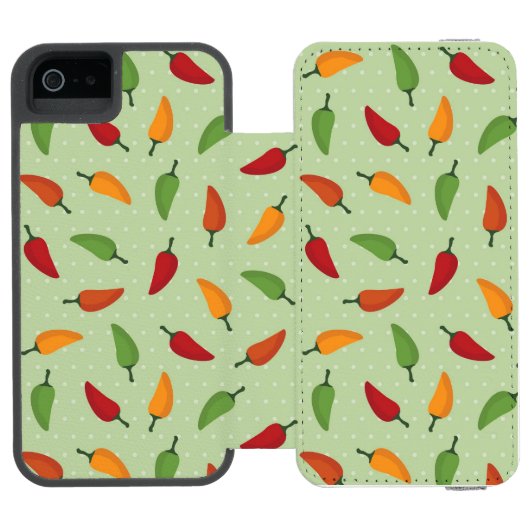 Paprika-patroon Incipio iPhone Portemonnee Hoesje (Agenda Open)