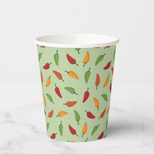 Paprika-patroon Papieren Bekers (Links)