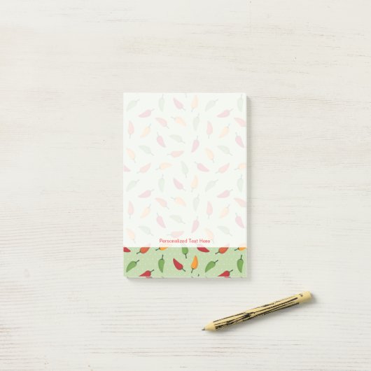 Paprika-patroon Post-it® Notes (Op bureau)