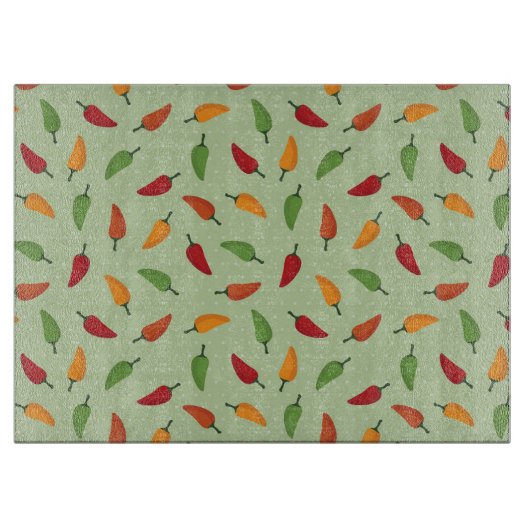 Paprika-patroon Snijplank (Voorkant)