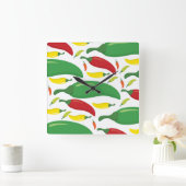 Paprika-patroon Vierkante Klok (Huis)