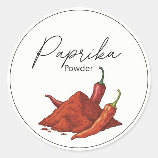 Paprika Ronde Sticker (Voorkant)