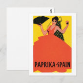 Paprika Spanje  label Briefkaart (Voorkant / Achterkant)