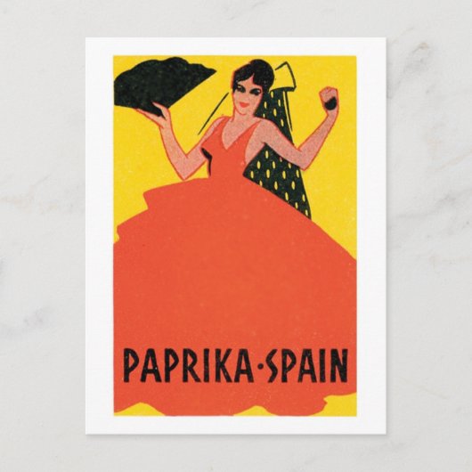 Paprika Spanje  label Briefkaart (Voorkant)