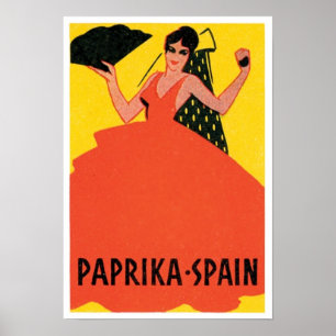Paprika Spanje  label Poster