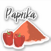 Paprika Spice Jar Sticker (Voorkant)