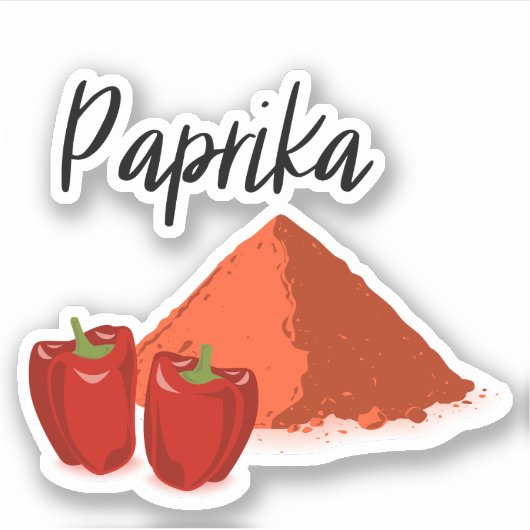 Paprika Spice Jar Sticker (Voorkant)