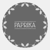 Paprika Spice Jar Sticker Labels (Voorkant)