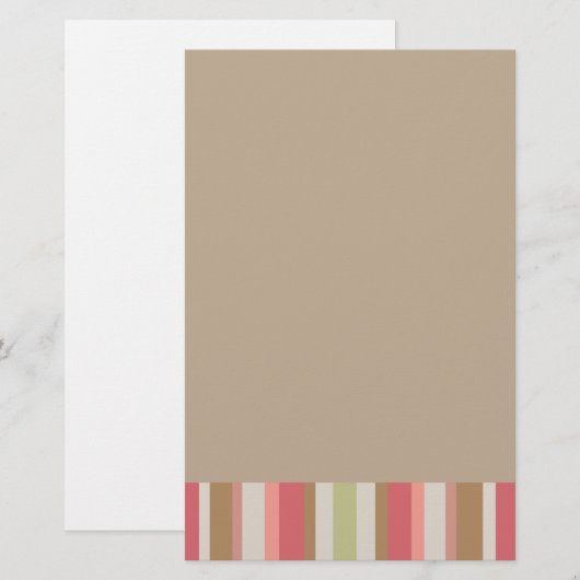 Paprika-streepjespatroon Briefpapier (Voorkant / Achterkant)