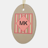 Paprika-streepjespatroon Keramisch Ornament (Links)