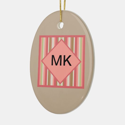 Paprika-streepjespatroon Keramisch Ornament (Links)