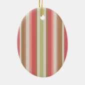 Paprika-streepjespatroon Keramisch Ornament (Achterkant)