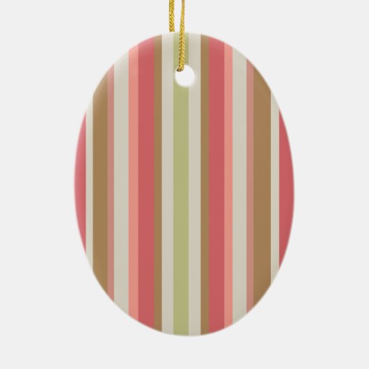 Paprika-streepjespatroon Keramisch Ornament (Achterkant)