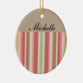 Paprika-streepjespatroon Keramisch Ornament (Rechts)