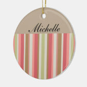 Paprika-streepjespatroon Keramisch Ornament (Links)