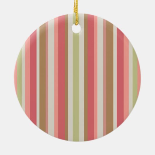 Paprika-streepjespatroon Keramisch Ornament (Achterkant)