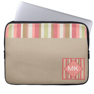 Paprika-streepjespatroon Laptop Sleeve