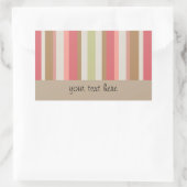 Paprika-streepjespatroon Rechthoekige Sticker (Tas)