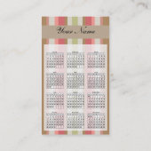 Paprika-streepjespatroon Visitekaartje (Achterkant)