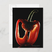 Paprika, vegetable, zwarte achtergrond briefkaart (Voorkant / Achterkant)