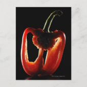 Paprika, vegetable, zwarte achtergrond briefkaart (Voorkant)