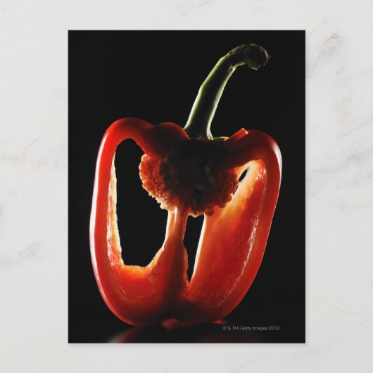 Paprika, vegetable, zwarte achtergrond briefkaart (Voorkant)