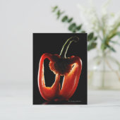 Paprika, vegetable, zwarte achtergrond briefkaart (Staand voorkant)
