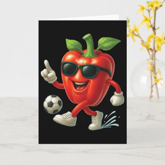 Paprika Voetbal  Kaart (Gele Bloem)