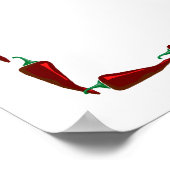 Paprika's eindigen met lijst grafisch poster (Hoek)