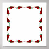 Paprika's eindigen met lijst grafisch poster (Voorkant)