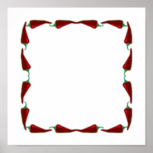 Paprika's eindigen met lijst grafisch poster