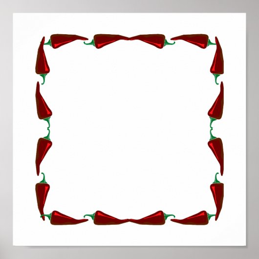 Paprika's eindigen met lijst grafisch poster (Voorkant)