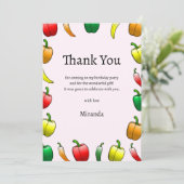 Paprika's en lange paprika's bedankkaart (Staand voorkant)