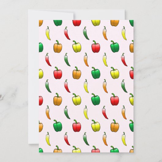 Paprika's en lange paprika's bedankkaart (Achterkant)