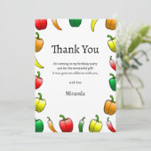 Paprika's en lange paprika's bedankkaart (Staand voorkant)