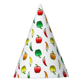 Paprika's en lange paprika's feesthoedjes