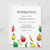 Paprika's en lange paprika's kaart (Voorkant)