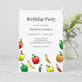 Paprika's en lange paprika's kaart (Staand voorkant)