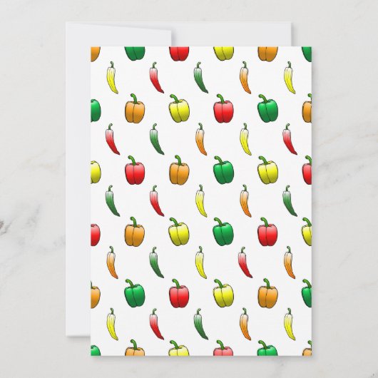 Paprika's en lange paprika's kaart (Achterkant)