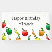 Paprika's en lange paprika's spandoek (Horizontaal)