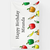 Paprika's en lange paprika's spandoek (Verticaal)