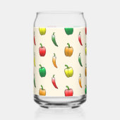 Paprika's en lange zoete pepers blikvorm glas (Achterkant)