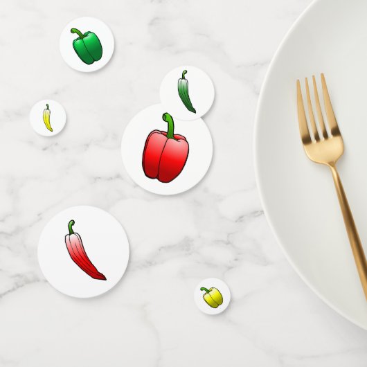 Paprika's en lange zoete pepers confetti (Groep)